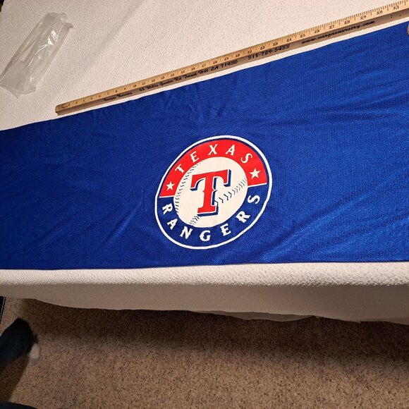 Texas Rangers Curtain Valance MLB Genuine Merchandise Blue 84x16 Polyester - Picture 3 of 7